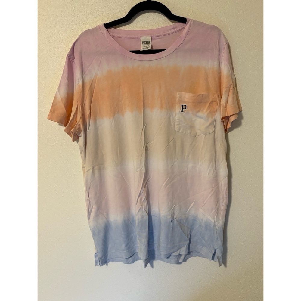 VS PINK Tie-Dye T-Shirt with pocket